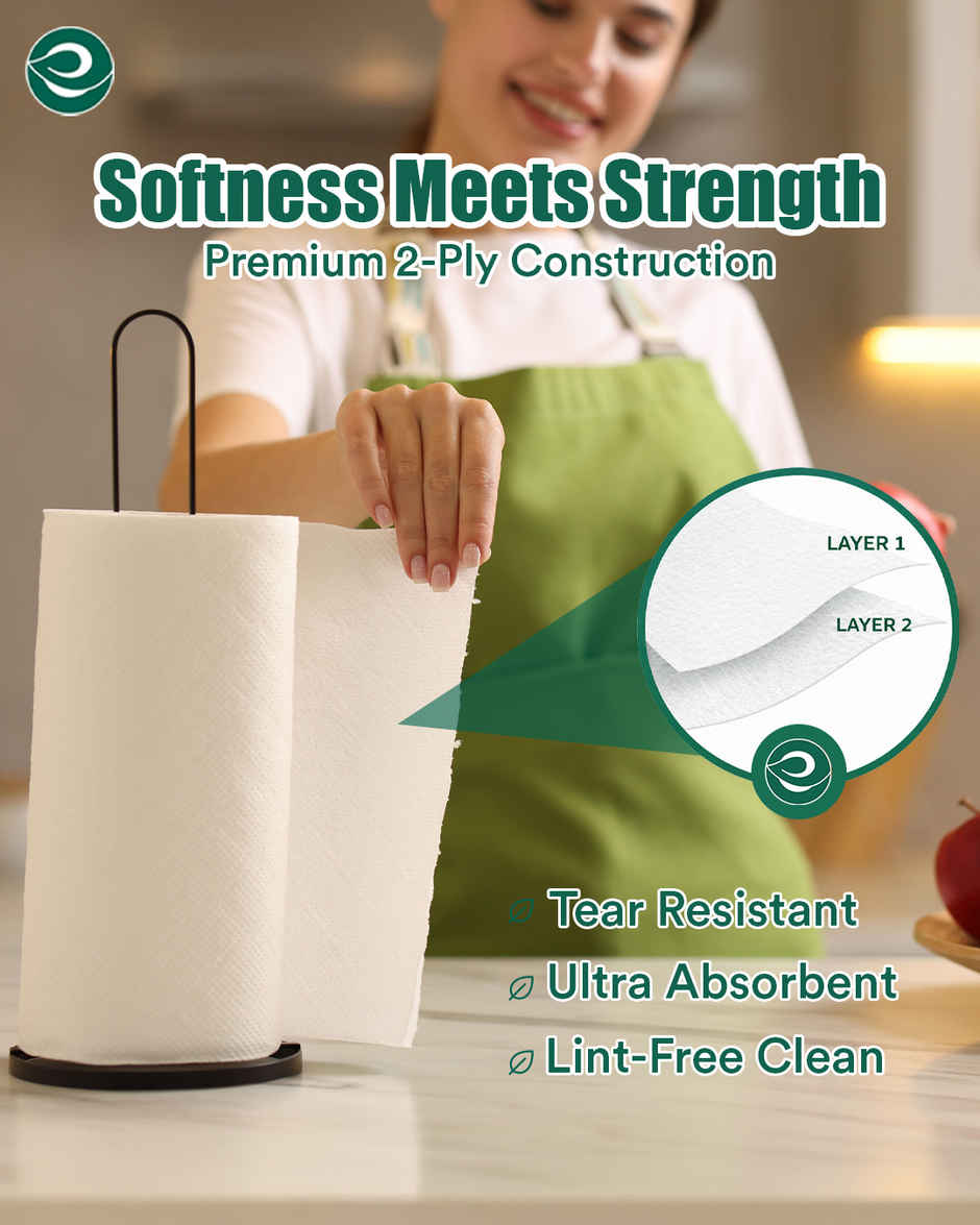 ECO SOUL 2Ply | 60 x 2 Rolls | Kitchen Paper Towel