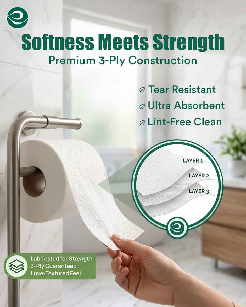 ECO SOUL 3Ply | 160 x 6 Rolls | Toilet Paper