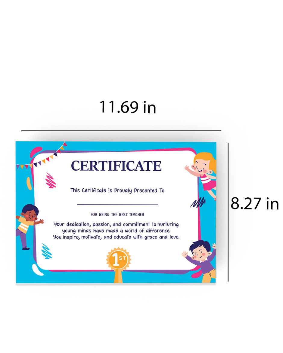 No.1 Teacher Certificate | Mad Over Print
