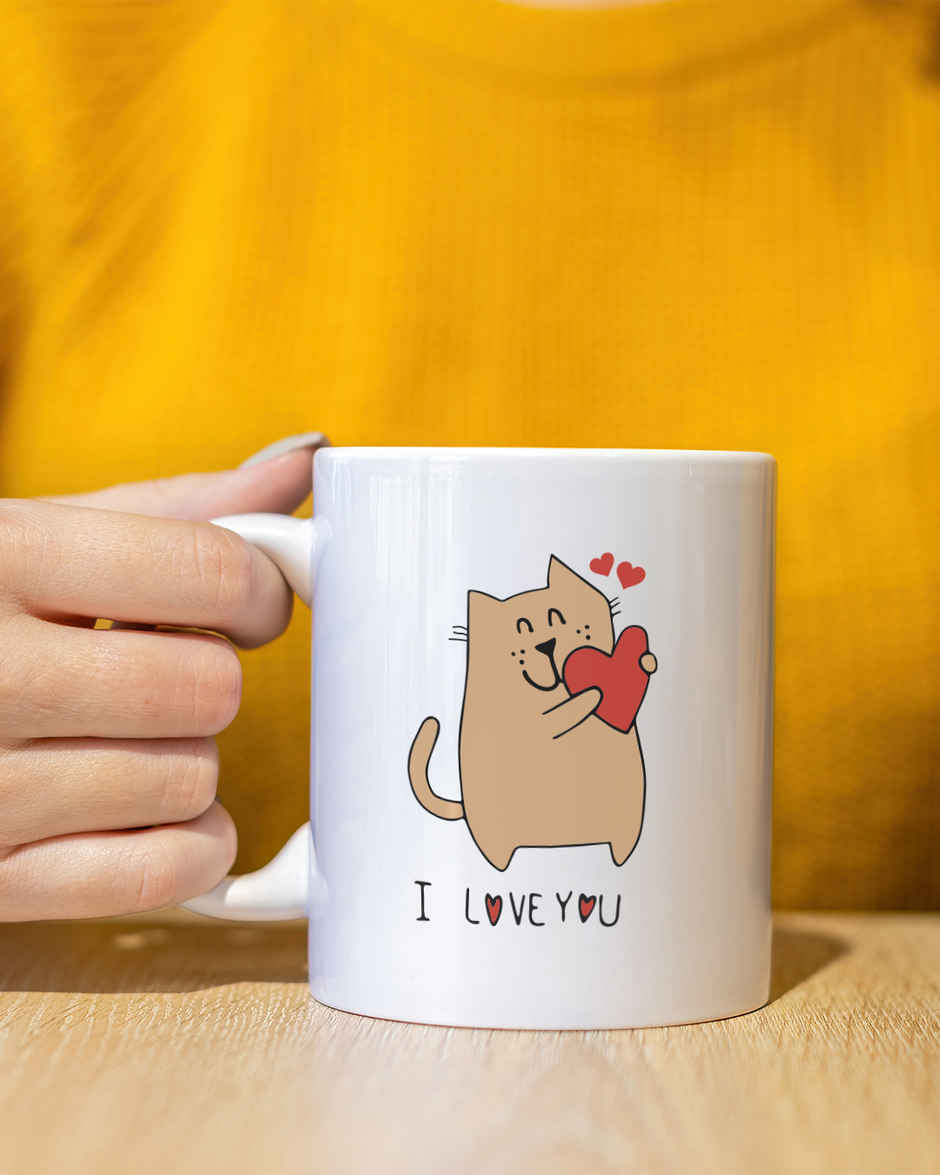 Love Cat Couple Mug | Mad Over Prints
