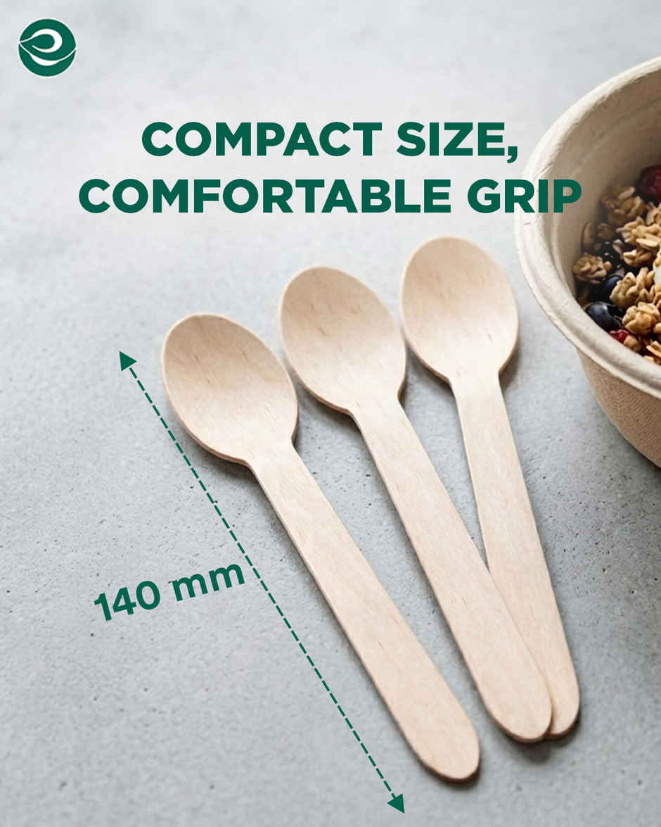 ECO SOUL 140mm | 50 Count | Disposable Spoon Combo