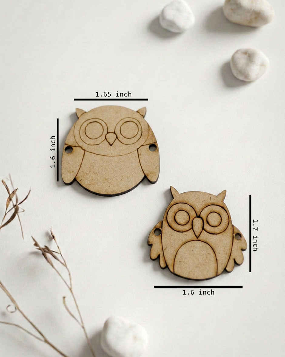 Kids DIY Rakhi Owl Wooden Craft & Paint Kit | Unique Find | Pack of 2 | Mad Over Prints