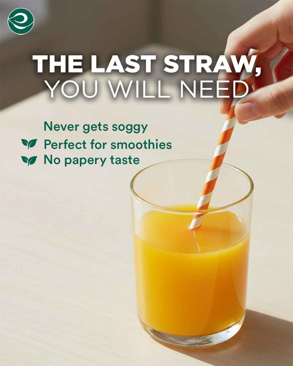 Eco Soul 8mm Multi-Colour | 50 Count | Paper Straw