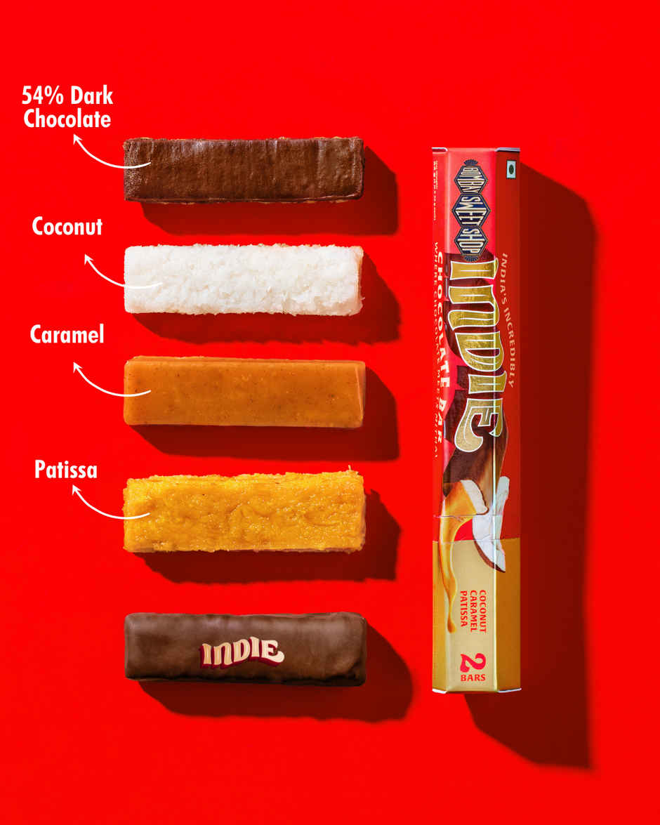 Bombay Sweet Shop Indie Chocolate Bar Coconut Caramel Patissa