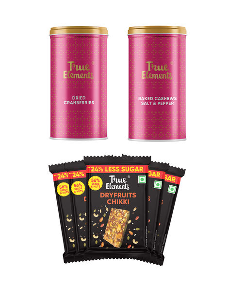 True Elements Diwali Gourmet Crunch & Munch Dryfruit Gift Box