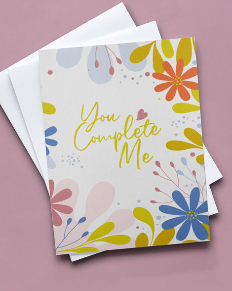 Mad Over Print You're My whole World Card