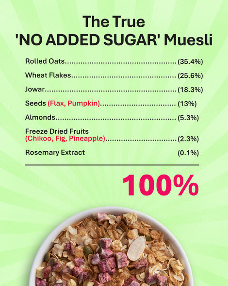 True Elements No Added Sugar Muesli Jar Wholegrain Breakfast Cereal Sugar Free Muesli