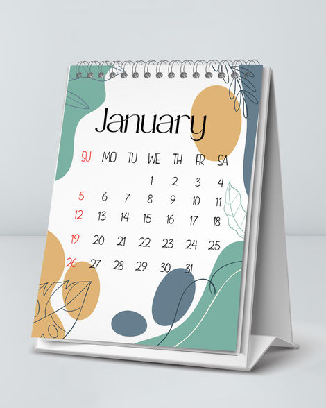 Mad Over Print Abstract 2025 Desk Calendar
