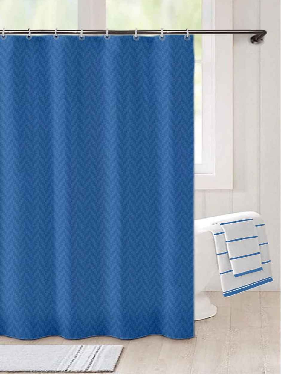 Lushomes Shower Curtain - Heavy Duty Dark Blue | Water-Resistant | 8 Eyelets | 48 x 78 inch