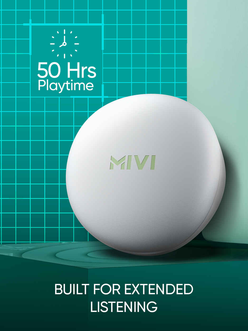 Mivi DuoPods Maxx TWS, 13mm Bass, 50H Playtime, AI ENC Calls, Gaming Mode, BT 5.3, Type C