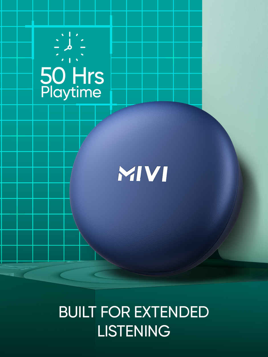 Mivi DuoPods Maxx TWS, 13mm Bass, 50H Playtime, AI ENC Calls, Gaming Mode, BT 5.3, Type C