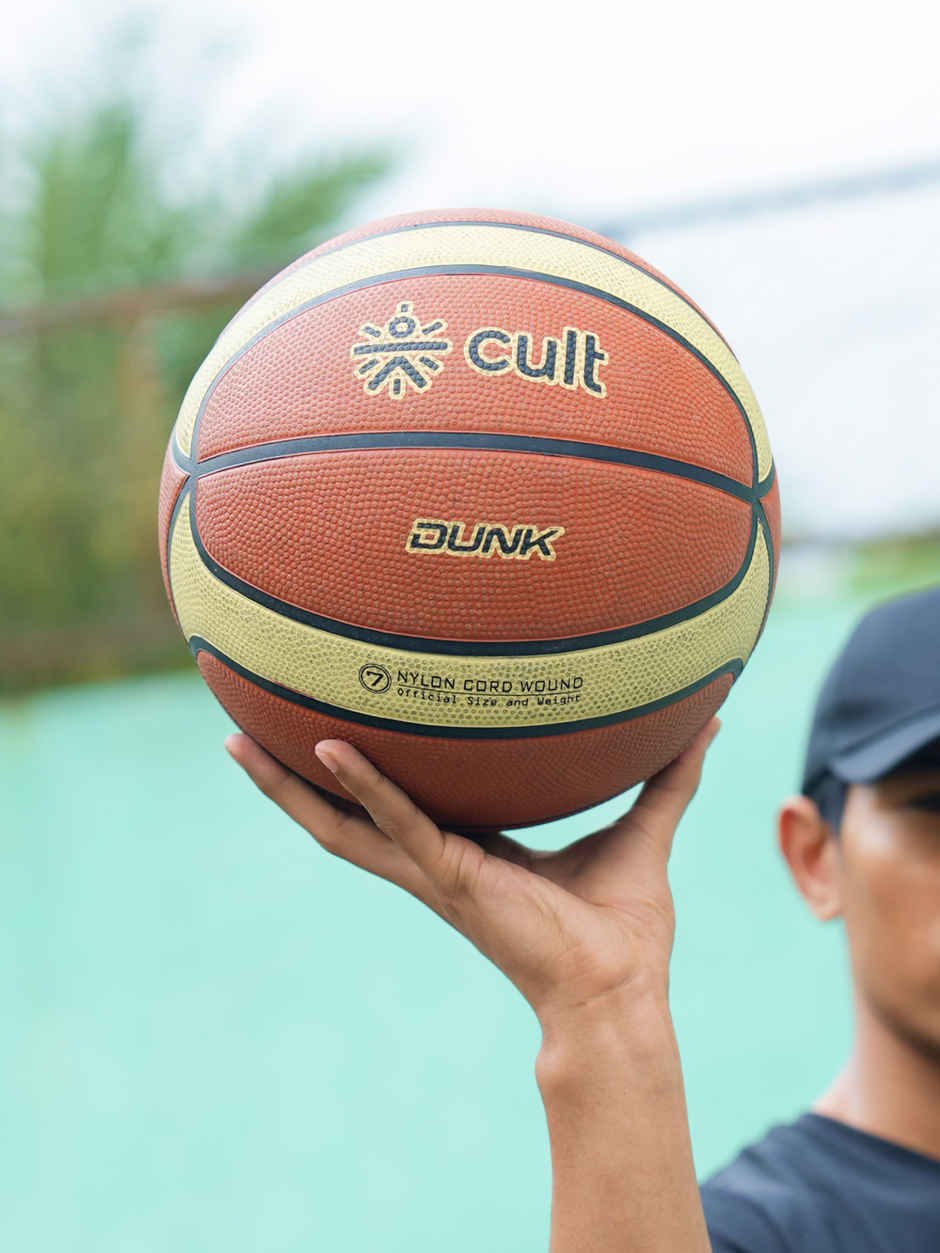 Cultfit Basketball Premium Dunk Size 7 | Brown & Cream