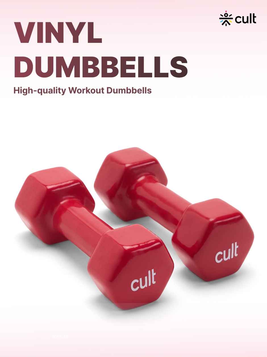 Cult Vinyl Dumbbell Set (2 kg X 2) | Red