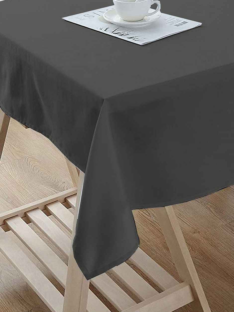 Lushomes Dining Table Cover - Grey | Classic Plain | 60 x 70 inch | 6 Seater