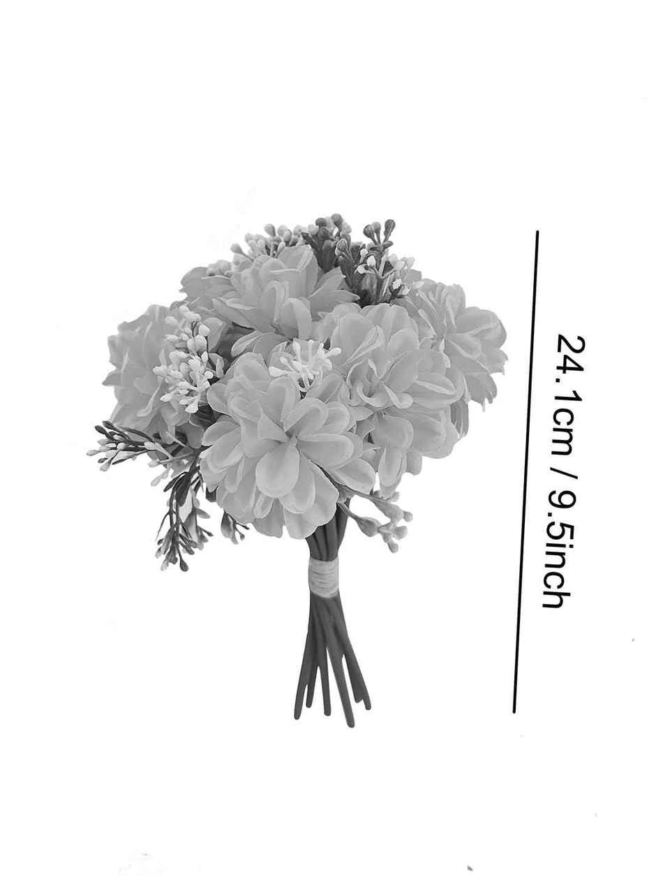 TIED RIBBONS Hydrangea Artificial Flower Bunch For Vase | Pink & White