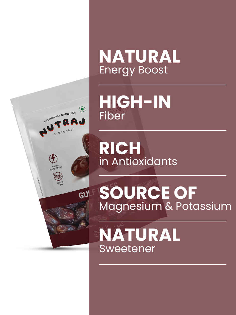 Nutraj Premium Gulf Dates | Rabbi