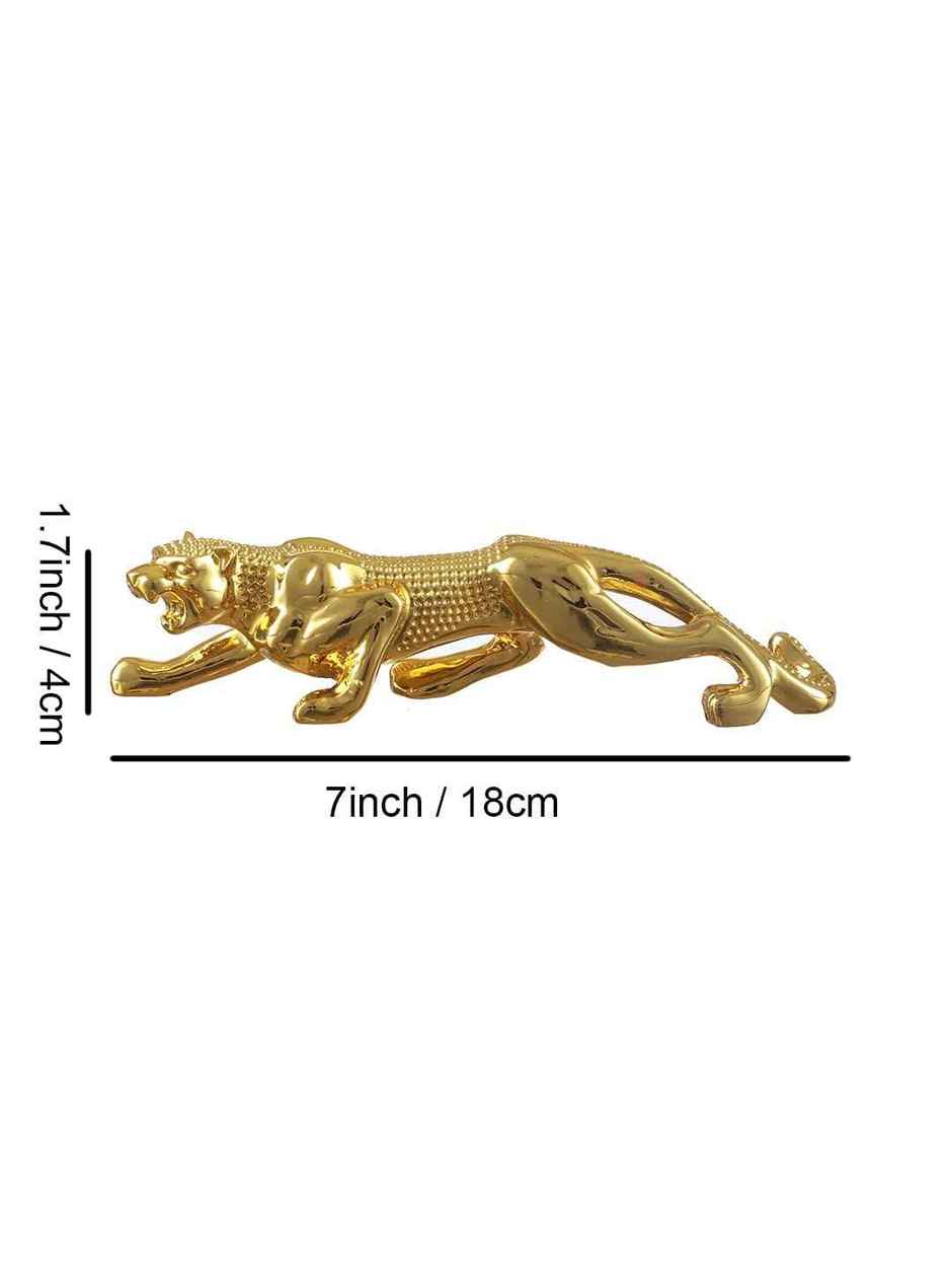 TIED RIBBONS Leopard Sculpture Showpiece | Golden - 7 in x 1.7 in