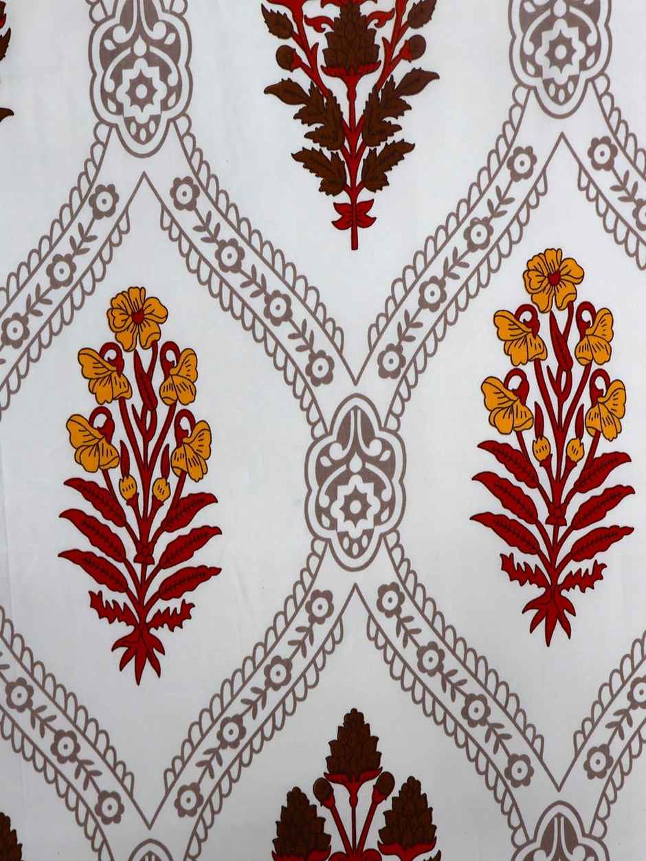 Bombay Dyeing Mimosa 164 Tc Double Size Bedsheet With 2 Pillow Covers - Orange