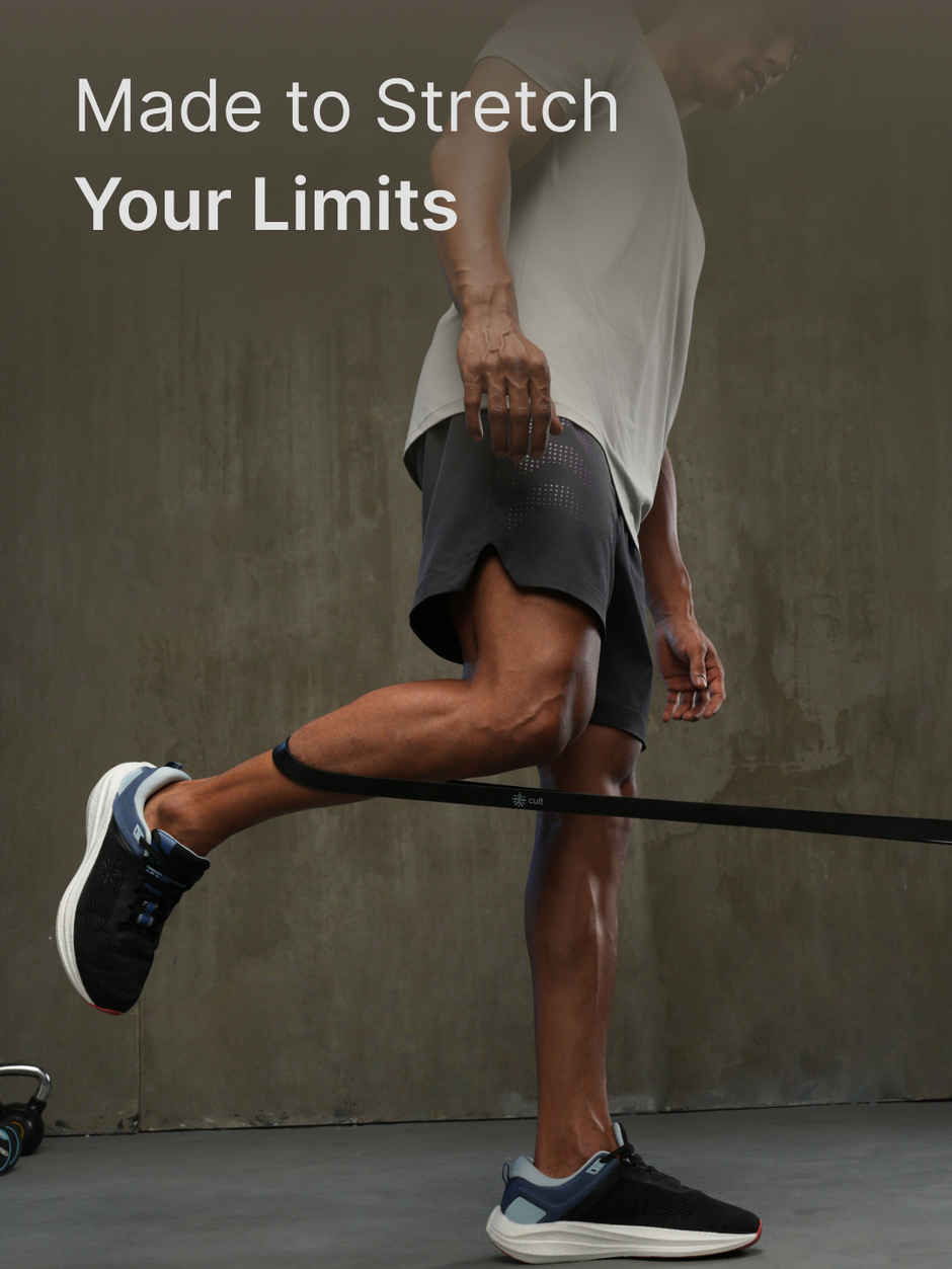 Cultfit Unisex Resistance Band for Stretching & Pull Ups | Black - 11-30 kg Resistance