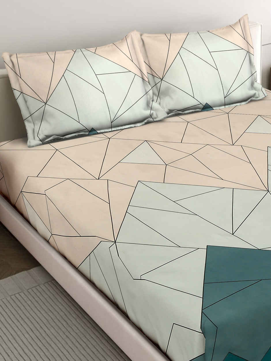 Status Imperial Corner Fitted Bedsheet | Geometric Summit | 198 x 182 cm