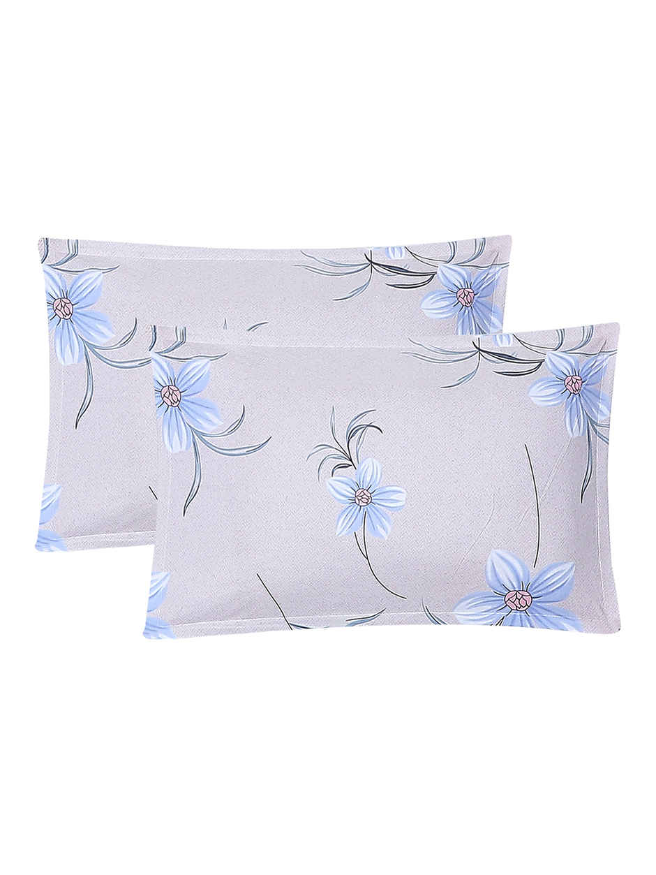 Status Imperial Corner Fitted Bedsheet | Delicate Daisy Blue | 198 x 182 cm