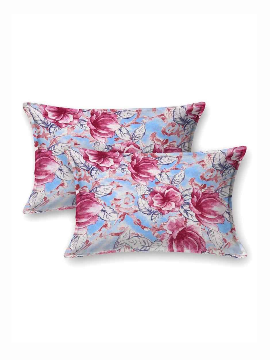 Bombay Dyeing Dream Lover 104 TC 100% Cotton Pink Super King Size Bedsheet with 2 Pillow Covers