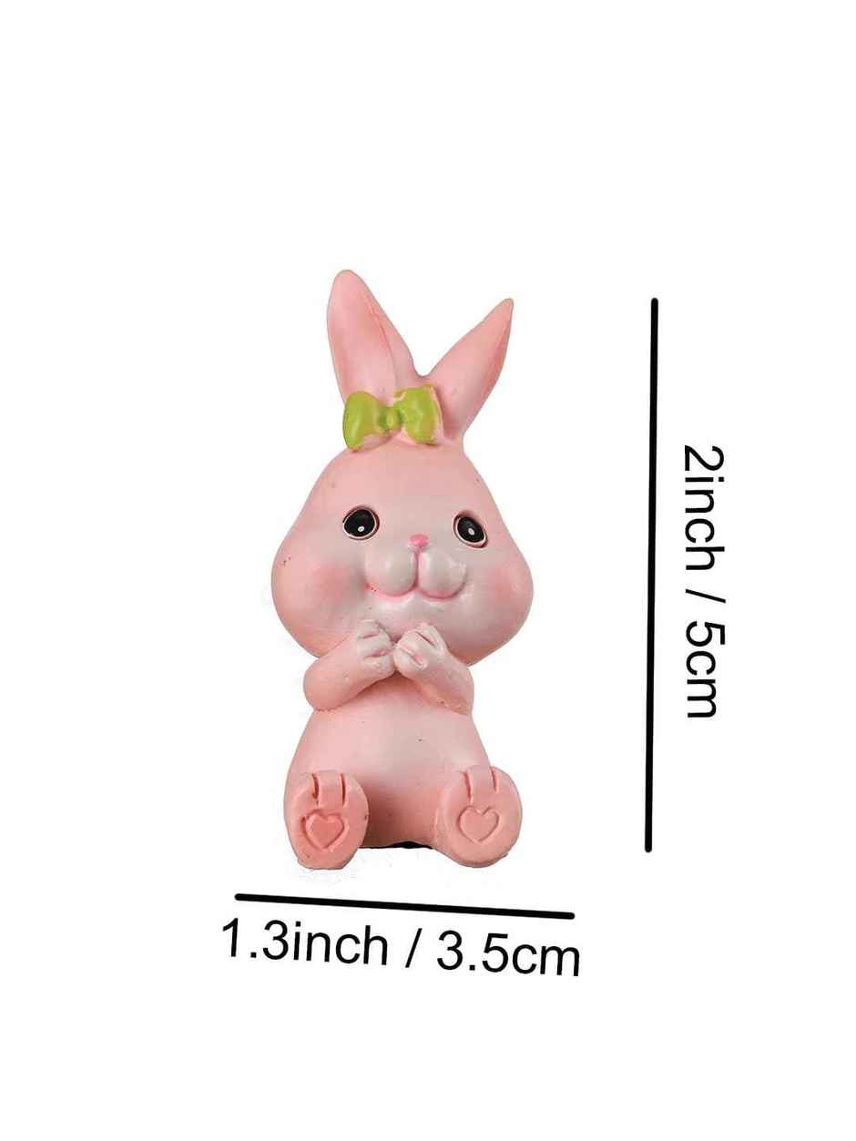 TIED RIBBONS Decorative Rabbit Miniature Showpiece | Resin - 5 cm x 3.5 cm
