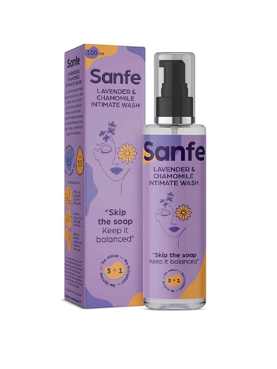 Sanfe Natural Intimate Wash 3 In 1 No Odour No Itching No Irritation Intimate Wash