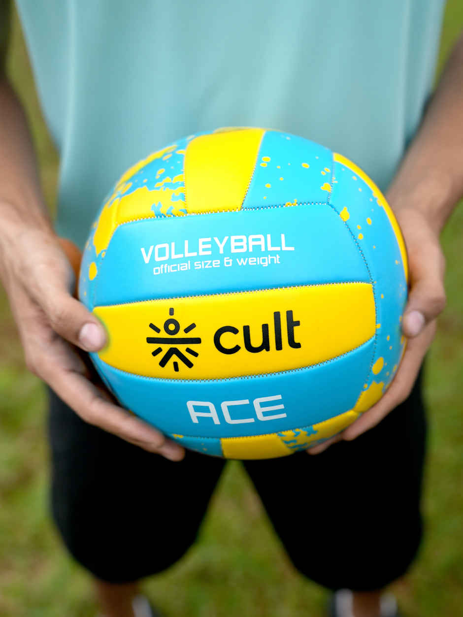 Cult Volleyball ACE Machine-Stitched | Blue & Yellow
