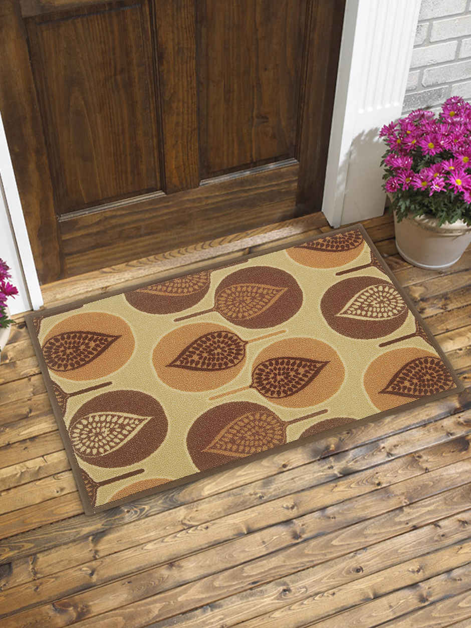 BIANCA Highly Durable Anti Slip Door Mat | 1 Pc Large Size | Splender | Tameta Beige Orange