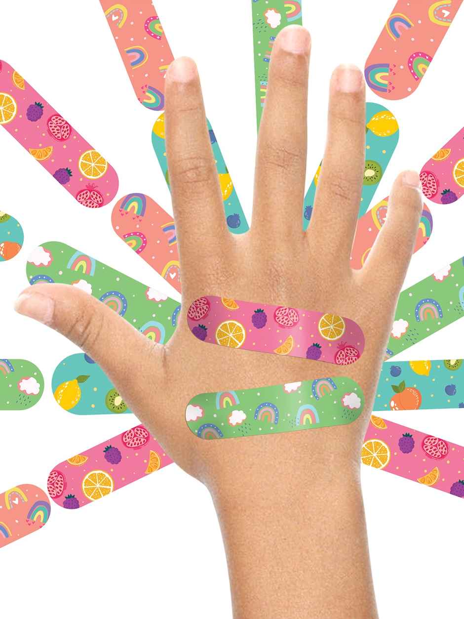 Ouchie Non-Toxic Printed Bandages - Tropical Burst