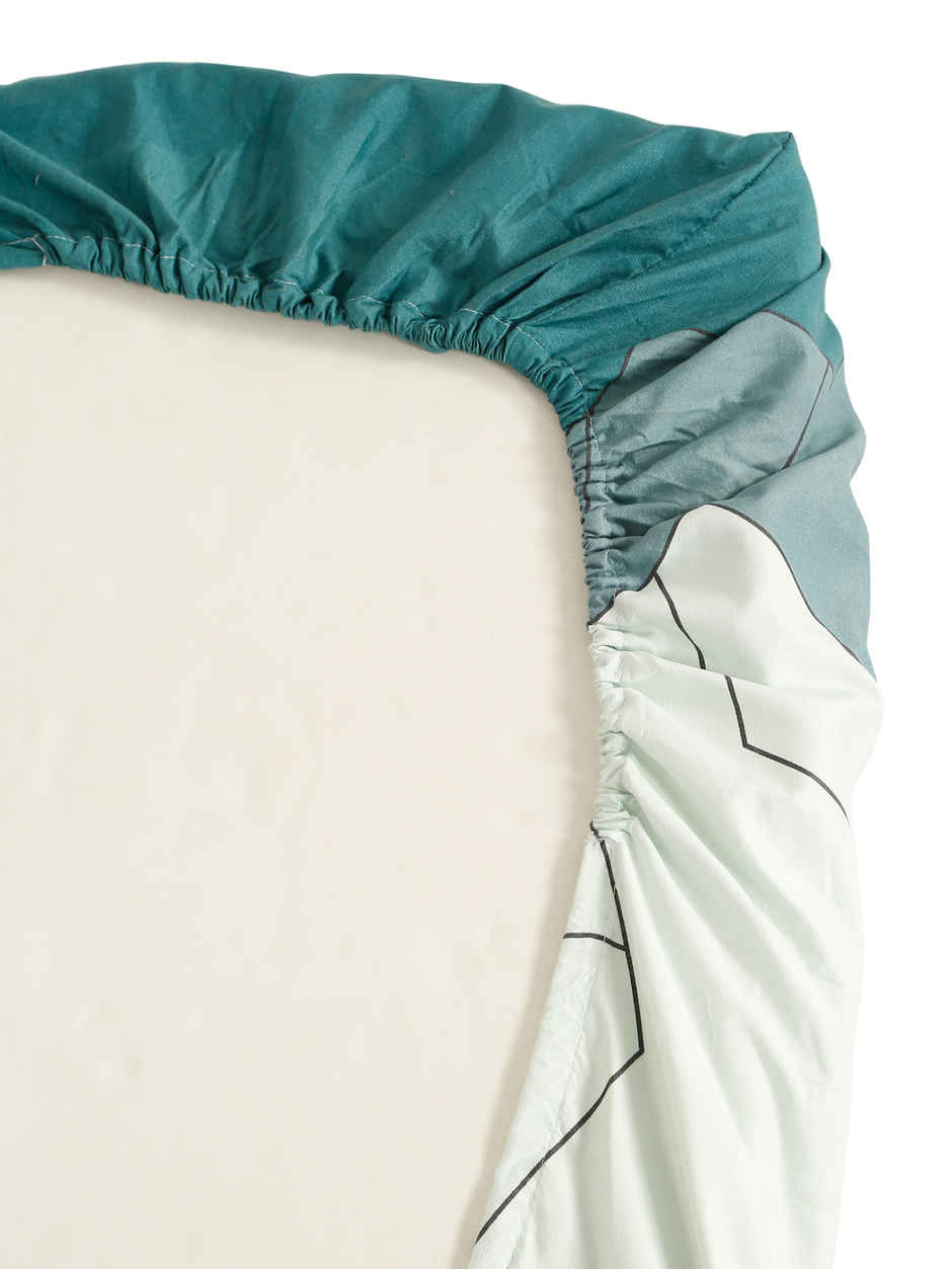 Status Imperial Corner Fitted Bedsheet | Geometric Summit | 198 x 182 cm