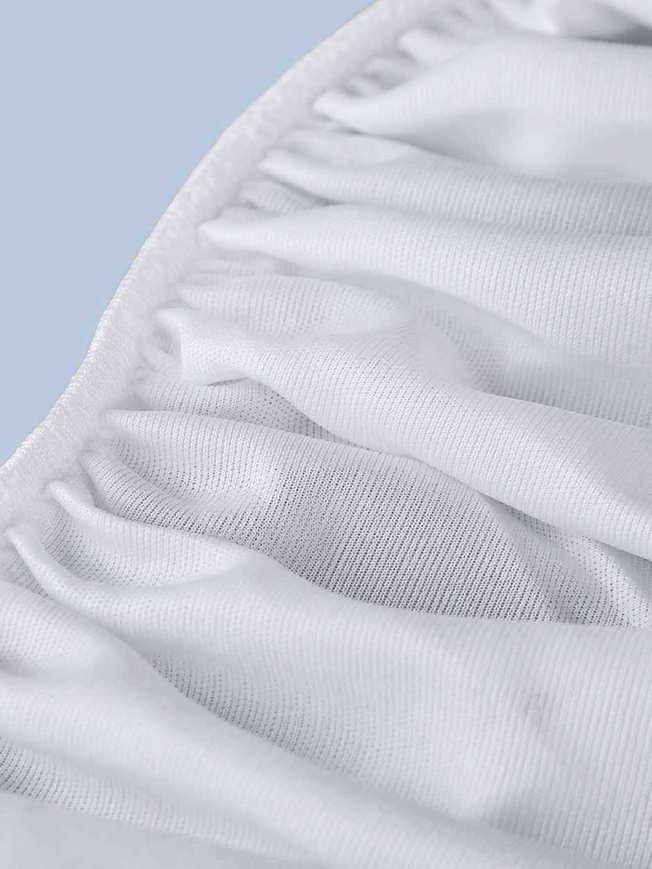 Bianca Waterproof Breathable Mattress Protector With Fitted Plain Pattern | White