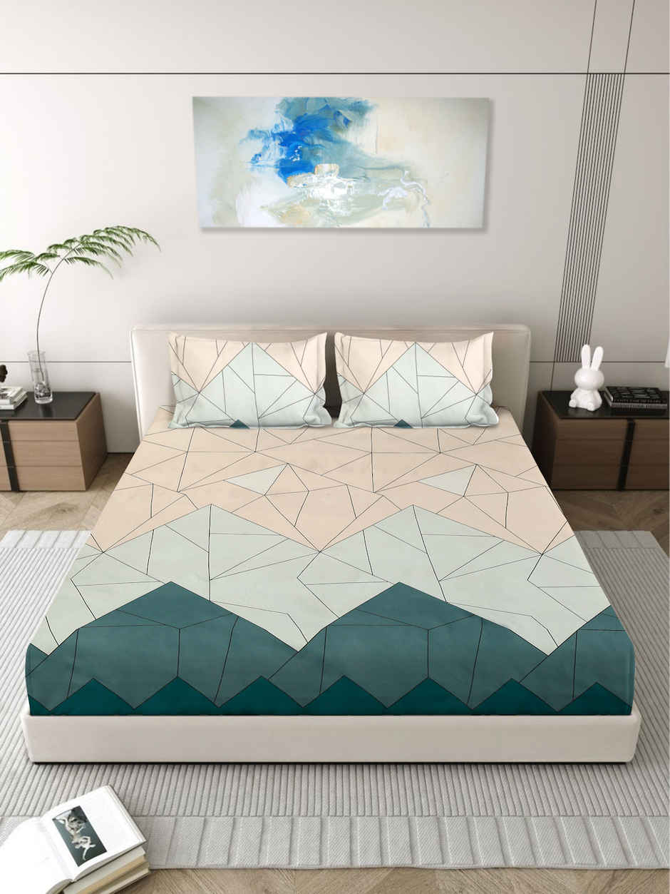 Status Imperial Corner Fitted Bedsheet | Geometric Summit | 198 x 182 cm