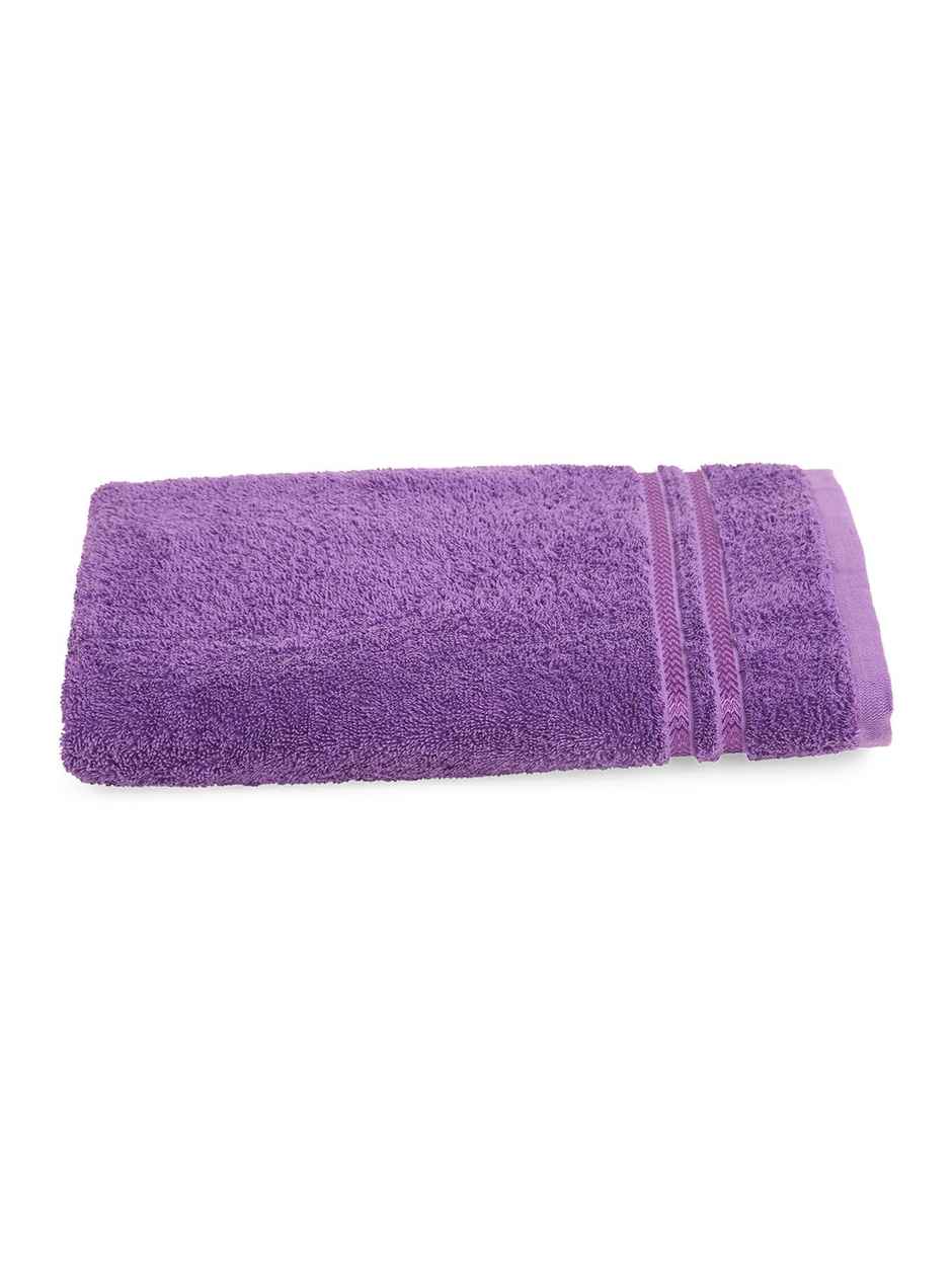 Welspun Solid Deep Lavender 100% Cotton Quick Absorbent Bath Towel For Men And Women