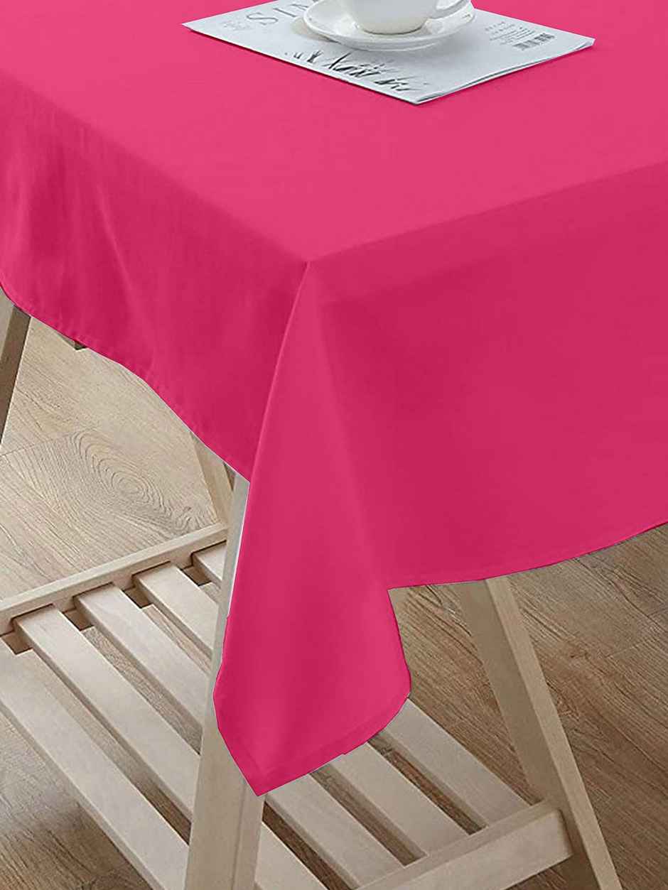 Lushomes Dining Table - Pink Classic Plain Cloth | 60 x 70 inch | 6 Seater Table Cloth