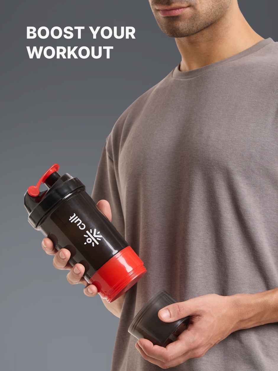 Cult Gym Shaker Bottle 550 ml Black, Red