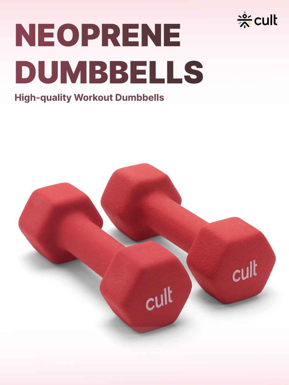Cult Neoprene Dumbbell Set (2 kg X 2) | Red