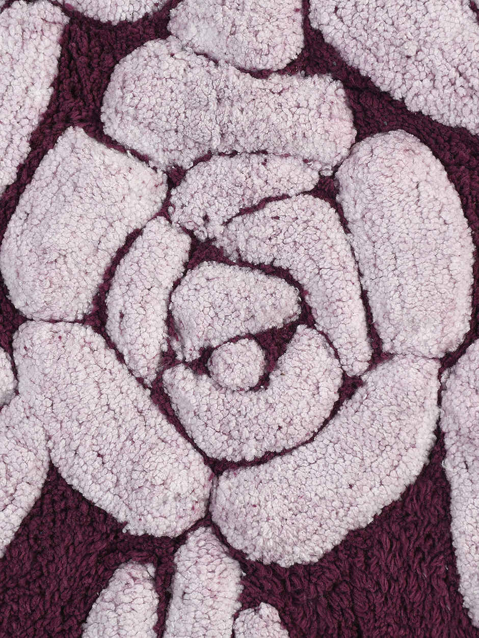 Saral Home Rosa Microfiber Anti-Slip Bath Mat | Purple - 50 x 80 cm