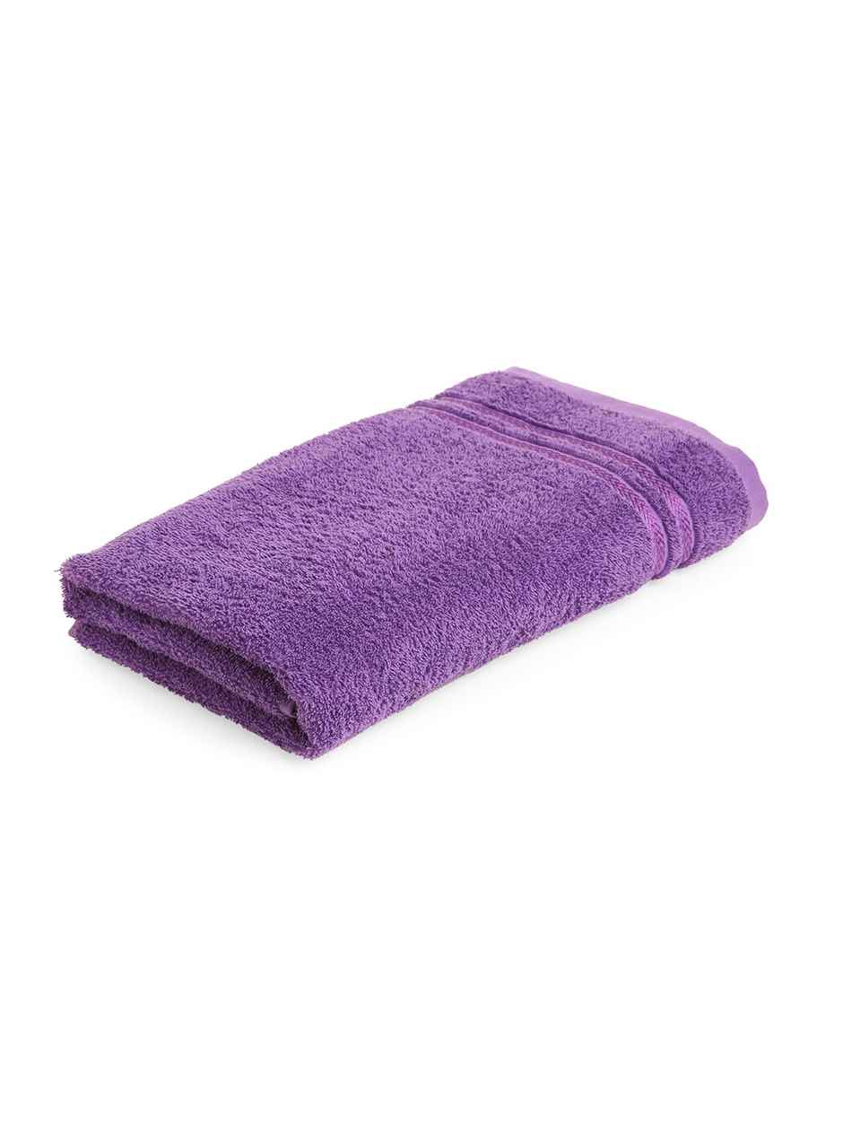 Welspun Solid Deep Lavender 100% Cotton Quick Absorbent Bath Towel For Men And Women