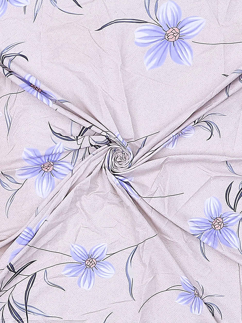 Status Imperial Corner Fitted Bedsheet | Delicate Daisy Blue | 198 x 182 cm