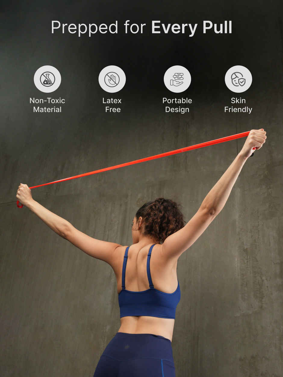 Cultfit Unisex Resistance Band for Stretching & Pull Ups | Red - 7-15 kg Resistance