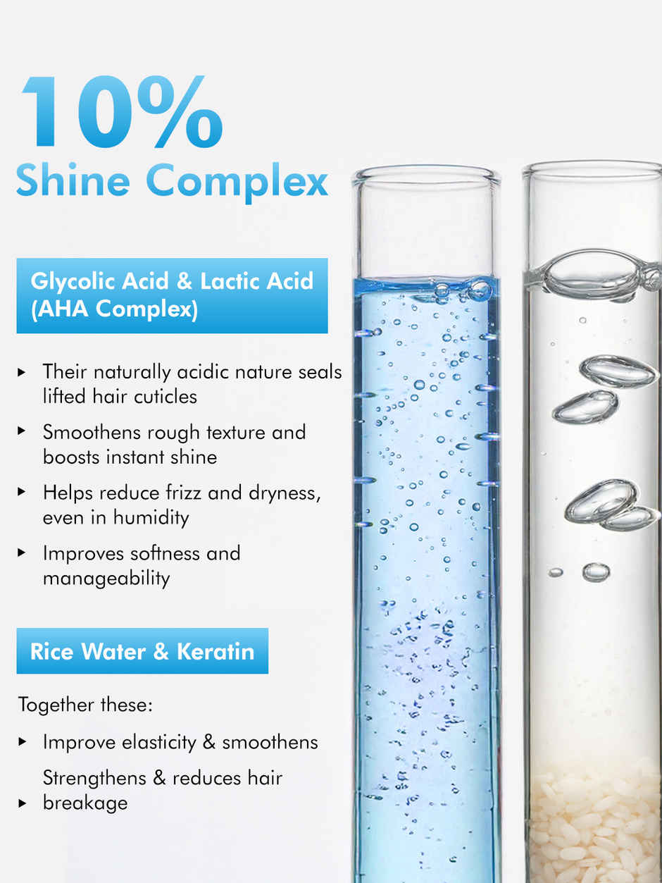 mCaffeine Glossy Hair Conditioner, 10% Shine Complex, Shinier Hair, 48Hr Anti Frizz