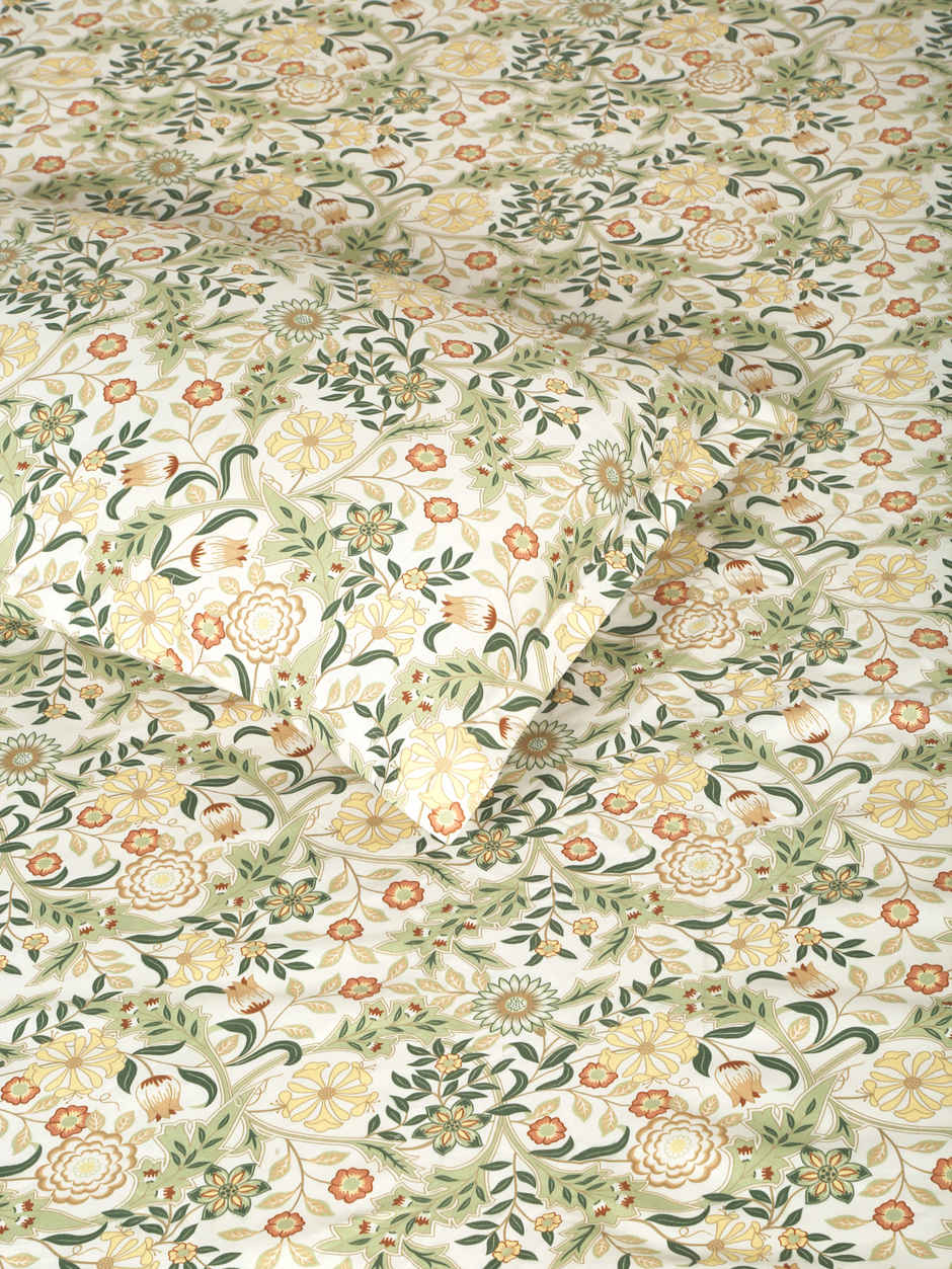 Status Imperial Corner Fitted Bedsheet | Heritage Herbarium | 198 x 182 cm