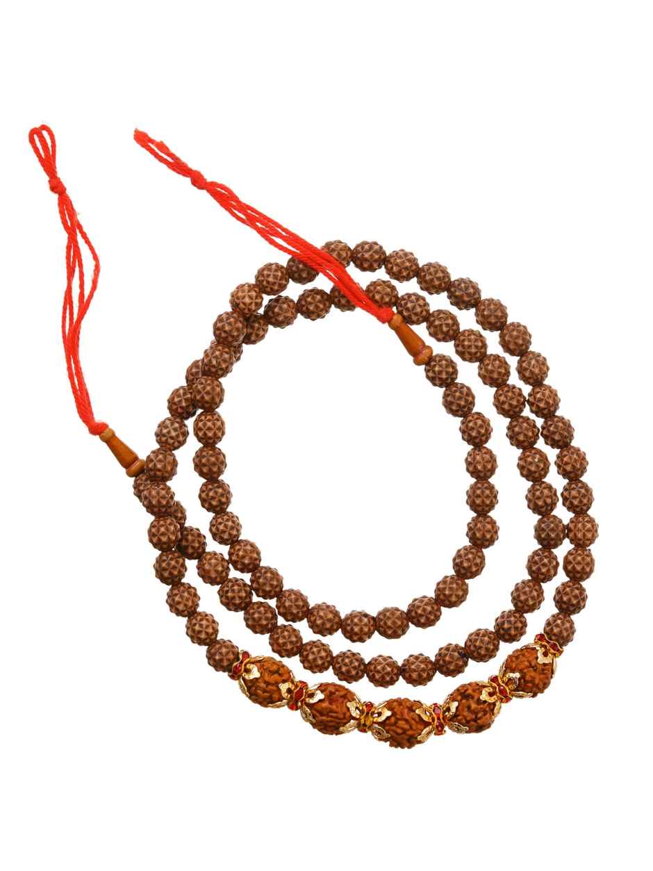 Rudraksha Rakhi with Roli Chawal | Religious | Pack of 1 | Ecraftindia