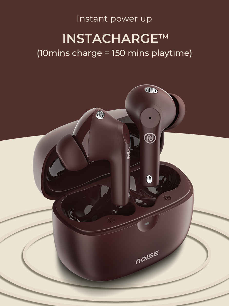 Noise Buds Nero 45H Playtime Quad Mic ENC Rubberised Finish TWS Earbuds | Deep Wine