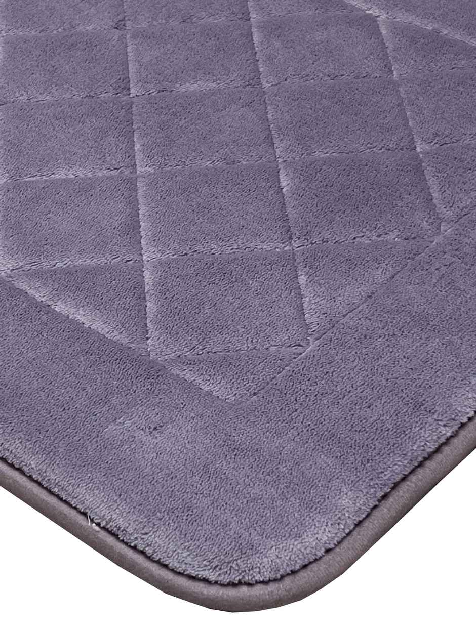 Bianca Memory Foam Anti Slip Bath Mat | Medium | Luxor Square - Grey