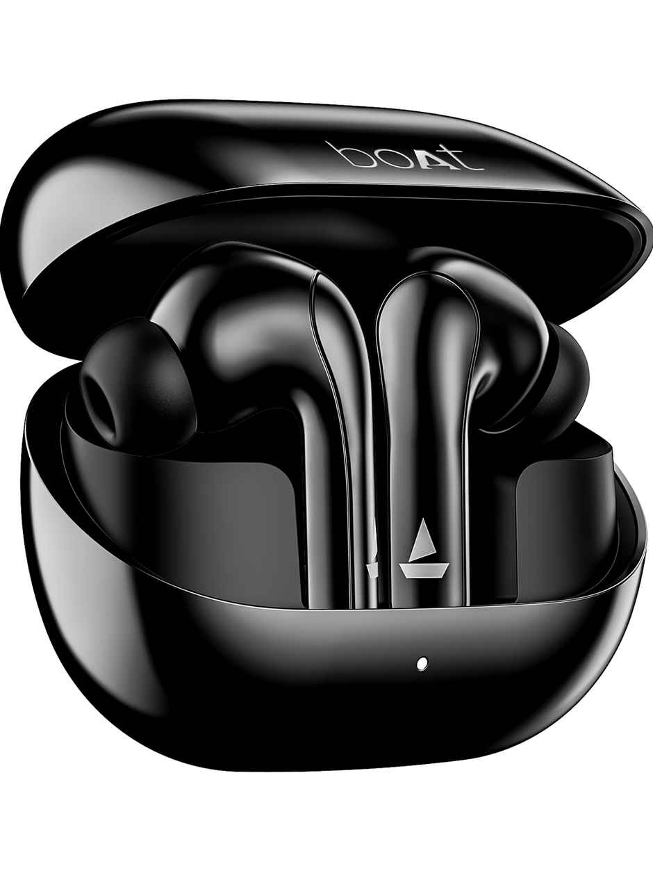 boAt Airdopes 155 Tws Earbuds W/ 40h Playtime, in-ear Detection, Quad Mics Enx Tech (Active Black)