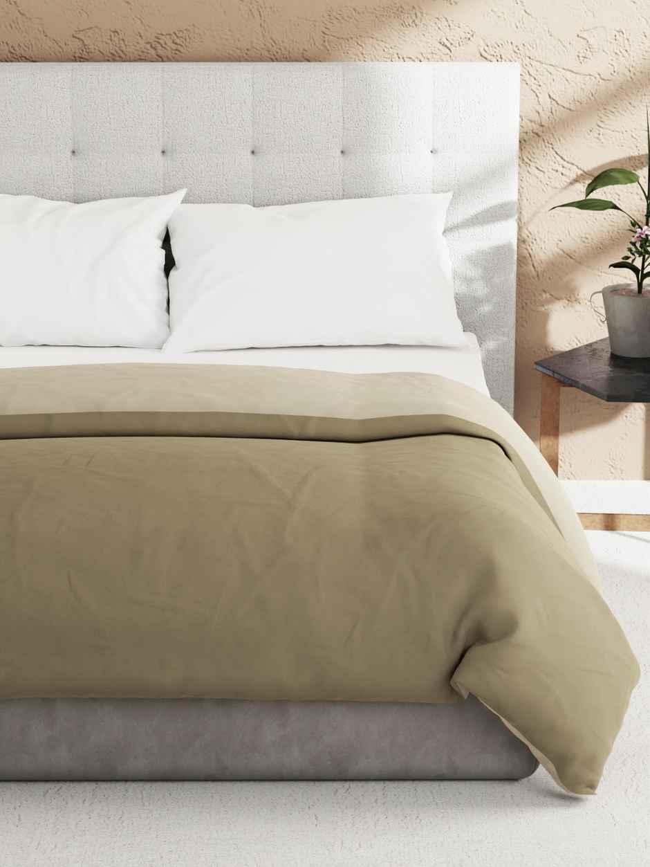 Kopa Ultra Soft Microfiber Reversible Comforter For All Weather 1Pc Double-Brown/Sand