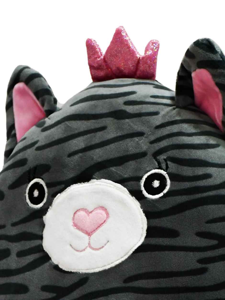 Mirada 30Cm Super Soft Cat Cushion Toy - Grey